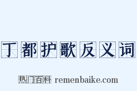 丁都护歌反义词是什么意思的图片